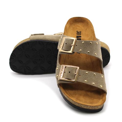 4016 LEON Comfort női bőr papucs