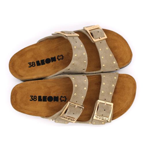 4016 LEON Comfort női bőr papucs