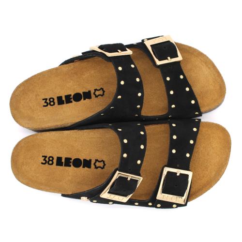 4016 LEON Comfort női bőr papucs