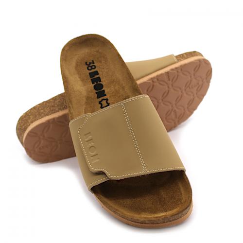 4022 LEON Comfort női bőr papucs