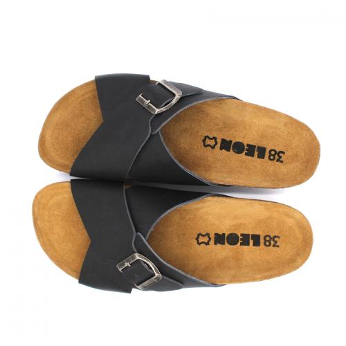 4053 LEON Comfort női bőr papucs