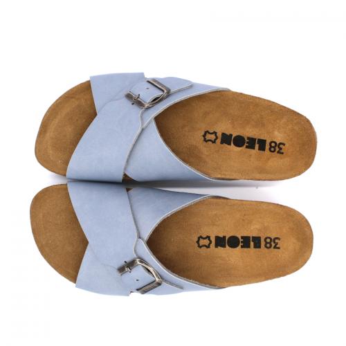 4053 LEON Comfort női bőr papucs