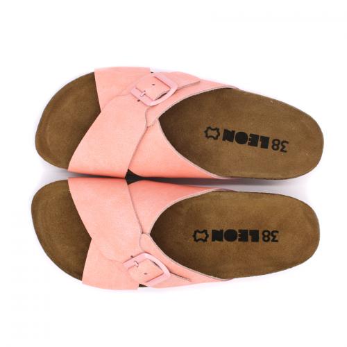 4053 LEON Comfort női bőr papucs