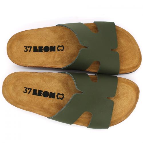 4054 LEON Comfort női bőr papucs