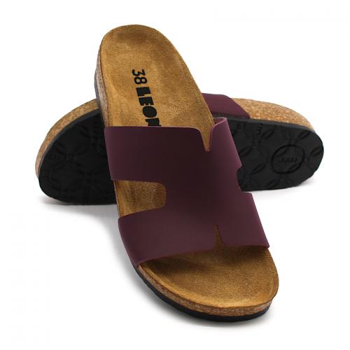 4054 LEON Comfort női bőr papucs