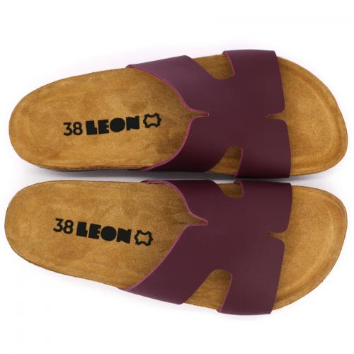 4054 LEON Comfort női bőr papucs