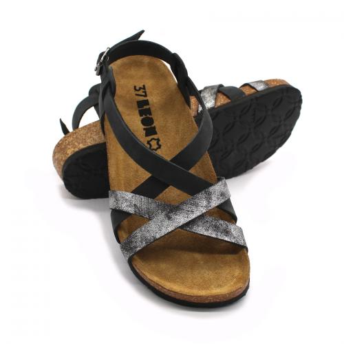 4305 LEON Comfort női bőr szandál