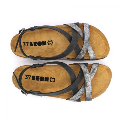 4305 LEON Comfort női bőr szandál