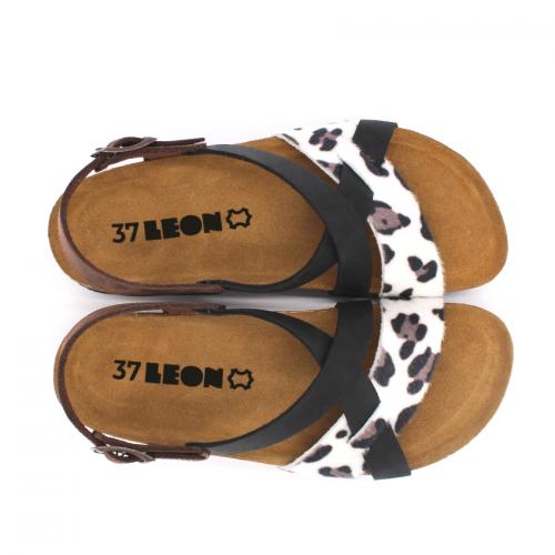 4306 LEON Comfort női bőr szandál