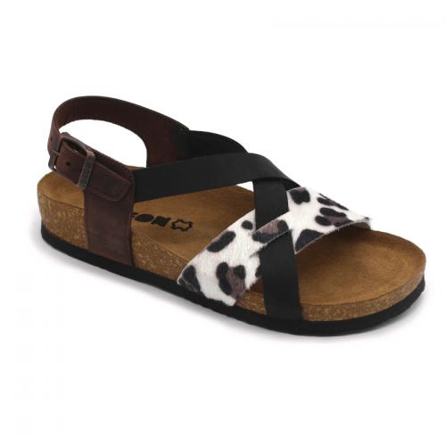 4306 LEON Comfort női bőr szandál