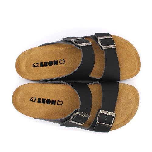 4703 LEON Comfort férfi bőr papucs