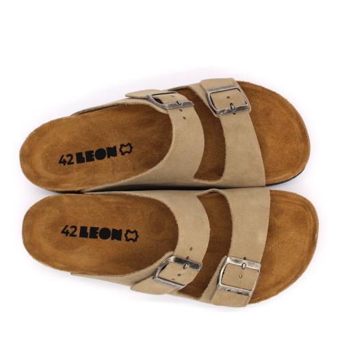 4703 LEON Comfort férfi bőr papucs