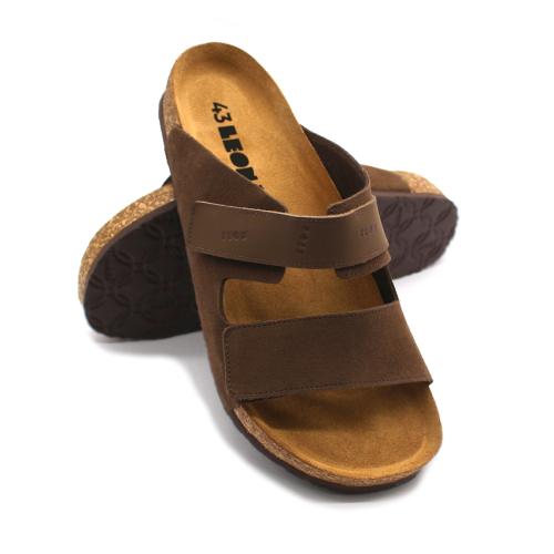 4704 LEON Comfort férfi bőr papucs