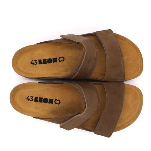 4704 LEON Comfort férfi bőr papucs