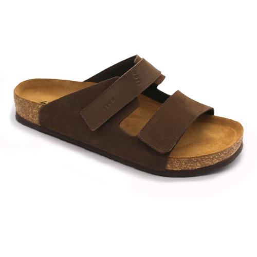 4704 LEON Comfort férfi bőr papucs