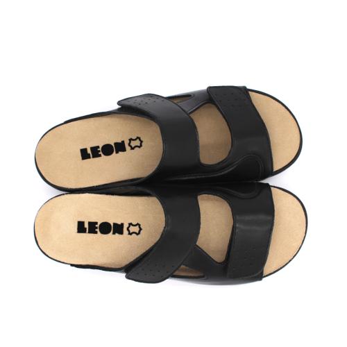 5010 LEON Comfort női bőr papucs