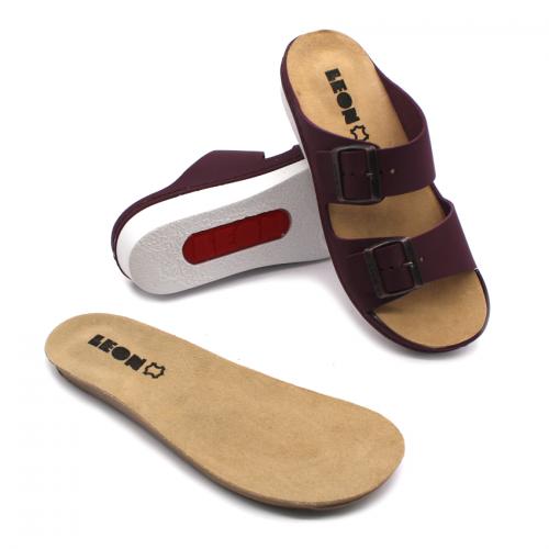 5012 LEON Comfort női bőr papucs