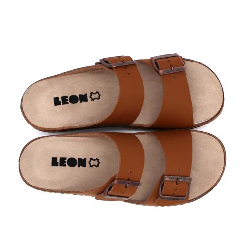 5012 LEON Comfort női bőr papucs