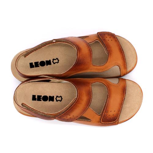 5020 LEON Comfort női bőr szandál
