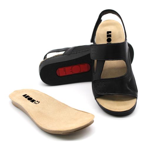 5020 LEON Comfort női bőr szandál