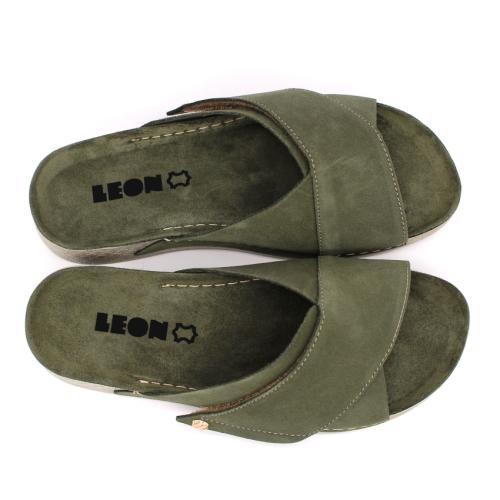 510 LEON Comfort női bőr papucs