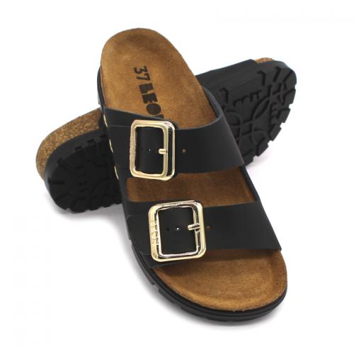 6010 LEON Comfort női bőr papucs