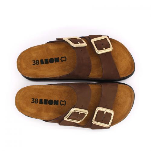 6011 LEON Comfort női bőr papucs