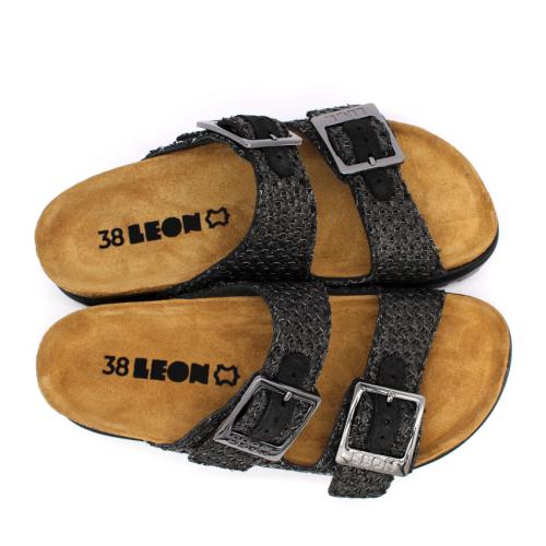 6017 LEON Comfort női bőr papucs