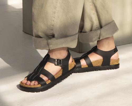 6300 LEON Comfort női bőr szandál