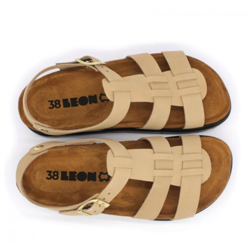 6300 LEON Comfort női bőr szandál