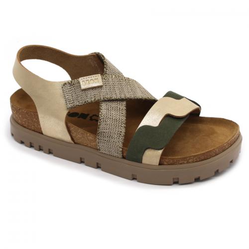 6301 LEON Comfort női bőr szandál