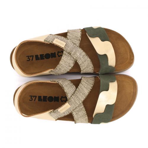 6301 LEON Comfort női bőr szandál