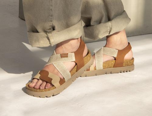 6301 LEON Comfort női bőr szandál