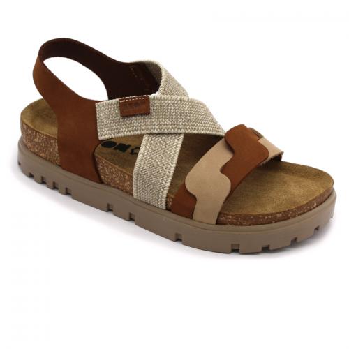 6301 LEON Comfort női bőr szandál