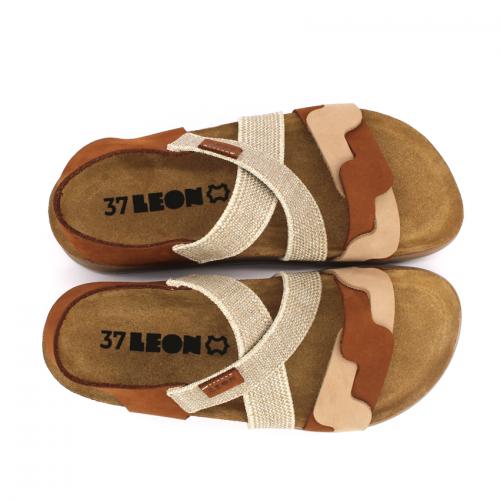 6301 LEON Comfort női bőr szandál