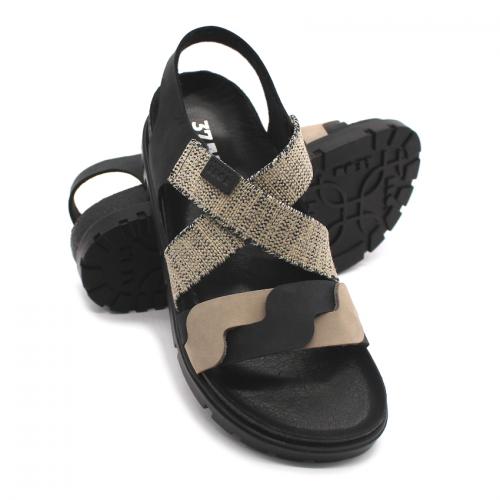 6301 LEON Comfort női bőr szandál