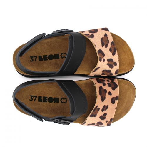 6302 LEON Comfort női bőr szandál