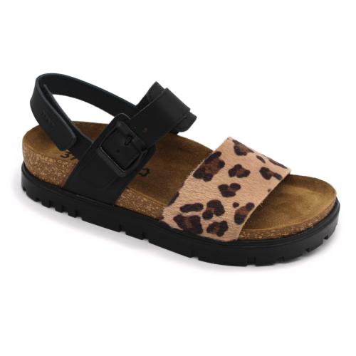 6302 LEON Comfort női bőr szandál