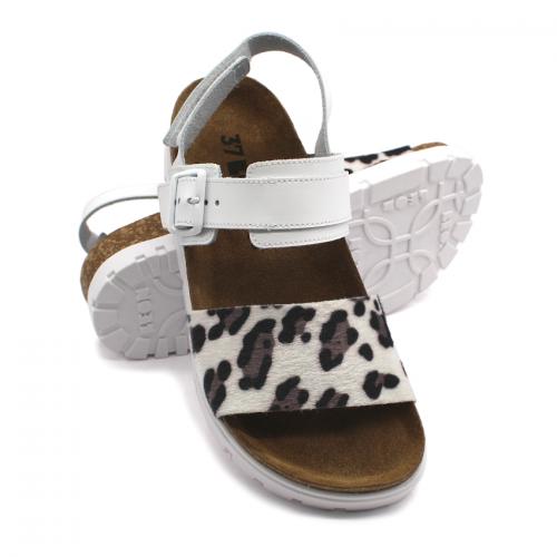 6302 LEON Comfort női bőr szandál