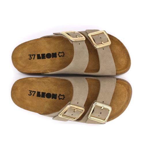 7010 LEON Comfort női bőr papucs