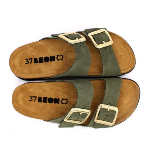 7010 LEON Comfort női bőr papucs