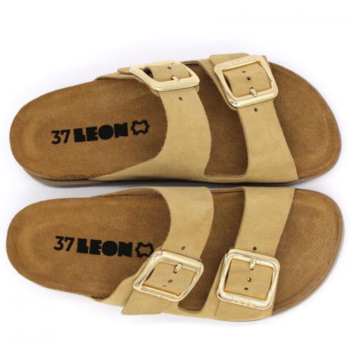 7010 LEON Comfort női bőr papucs