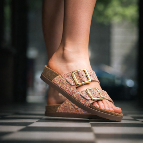 7011 LEON Comfort női bőr papucs