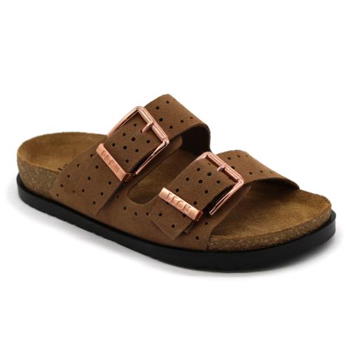 7012 LEON Comfort női bőr papucs