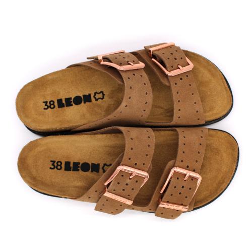 7012 LEON Comfort női bőr papucs
