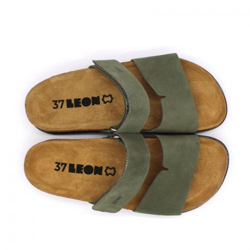 7020 LEON Comfort női bőr papucs