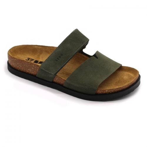 7020 LEON Comfort női bőr papucs