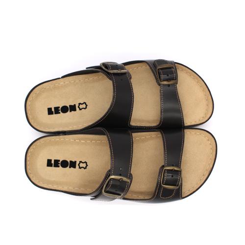 702 LEON Comfort férfi bőr papucs