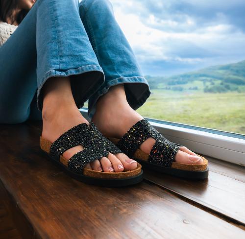 7030 LEON Comfort női bőr papucs