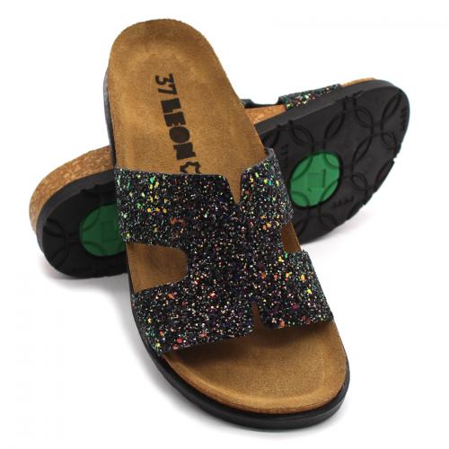 7030 LEON Comfort női bőr papucs